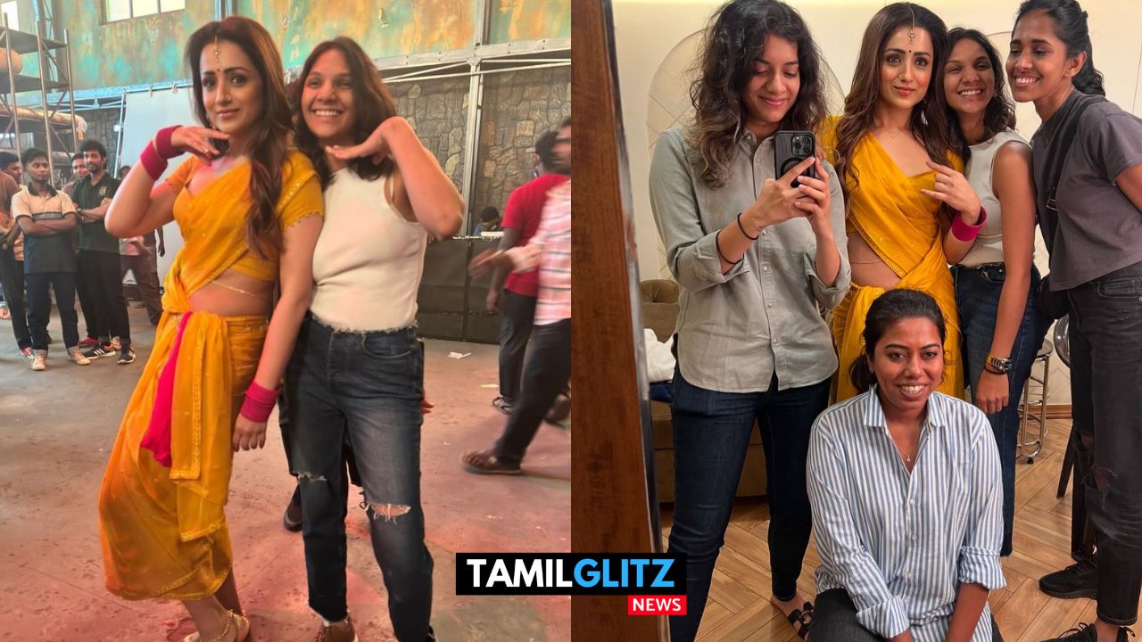 எங்கடா அந்த மஞ்ச சேலை..! GOAT படத்தின் BTS புகைப்படங்களை வெளியிட்ட நடிகை Trisha..! 133