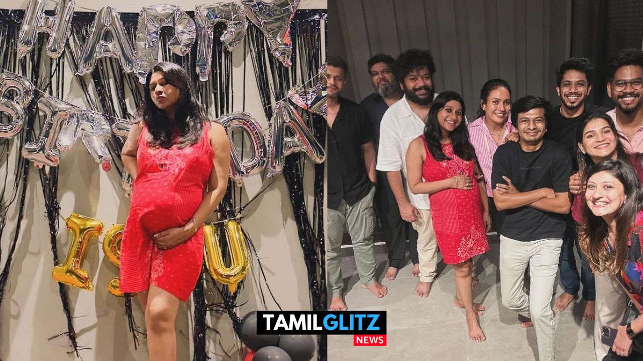 நிறைமாதத்தில் பிறந்தநாள் கொண்டாடிய நடிகர் MS Bhaskar மகள் Aishwarya...! 33