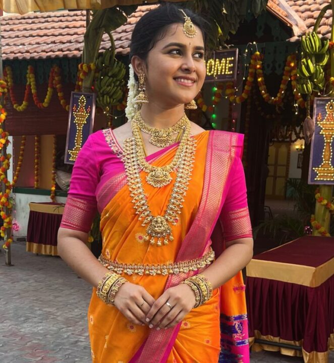 ட்ரெண்டிங் பாட்டுக்கு குத்தாட்டம் போட்ட பாண்டியன் ஸ்டோர்ஸ் ராஜி..! வெறித்தனமாக வைரலாகும் வீடியோ..! 3