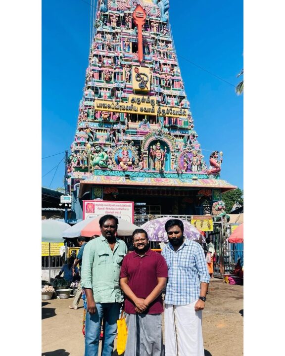 சிறுவாபுரி முருகன் கோவிலில் நந்தன் படத்தின் வெற்றிக்காக சுவாமி தரிசனம் செய்த நடிகர் Sasikumar..! 3