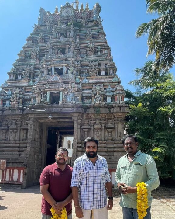 சிறுவாபுரி முருகன் கோவிலில் நந்தன் படத்தின் வெற்றிக்காக சுவாமி தரிசனம் செய்த நடிகர் Sasikumar..! 5