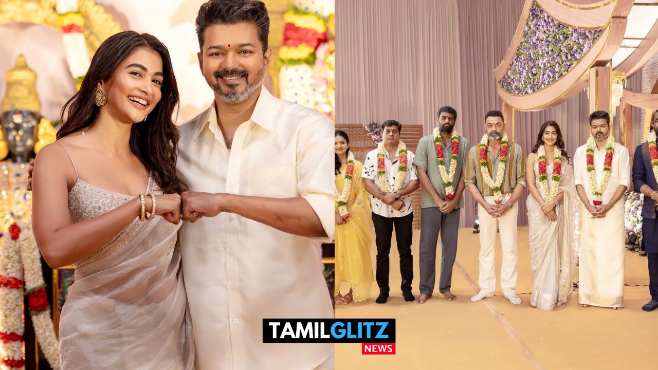 ஆஹா Thalapathy என்ன கியூட்டா இருக்காருய்யா..! வெளியான thalapathy69 பூஜை புகைப்படங்கள்..! 33