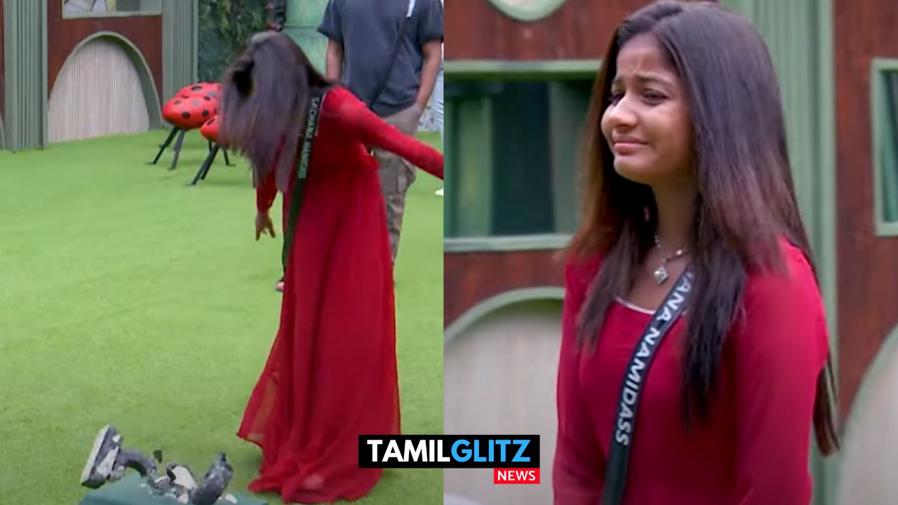 பிக் பாஸ் வீட்டை விட்டு சாச்சனா முதல் ஆளாக எலிமினேட் ஆகினார்.. கனவுகளுடன் வந்து கண்ணீருடன் வெளியே செல்லும் சாச்சனா..! Bigg Boss 8 Promo..! 109
