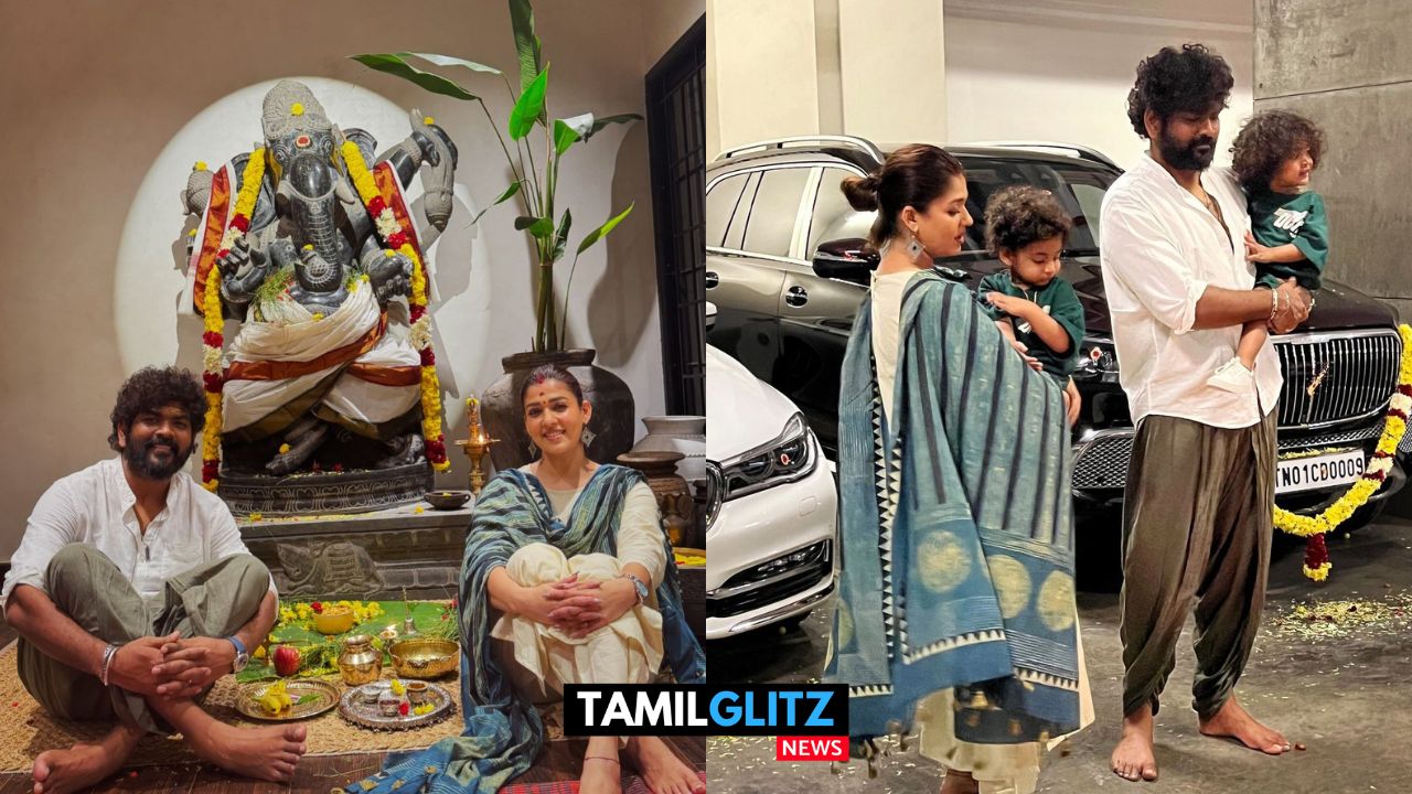 கணவர் குழந்தைகளுடன் வீட்டில் ஆயுத பூஜை கொண்டாடிய நடிகை நயன்தாரா...! வைரலாகும் புகைப்படங்கள்..! 27