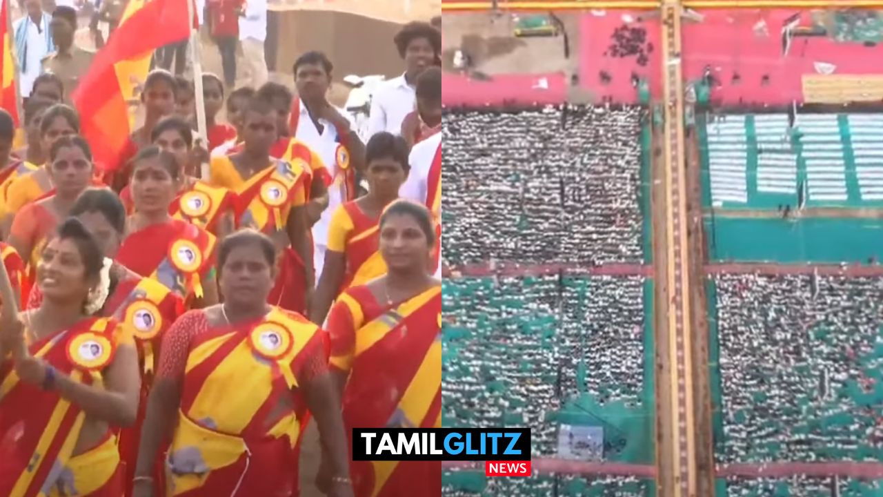 TVK மாநாடு..! காலையிலேயே நிரம்பி வழியும் கூட்டம்..! ஸ்தம்பித்துப்போன விழுப்புரம்..! 47