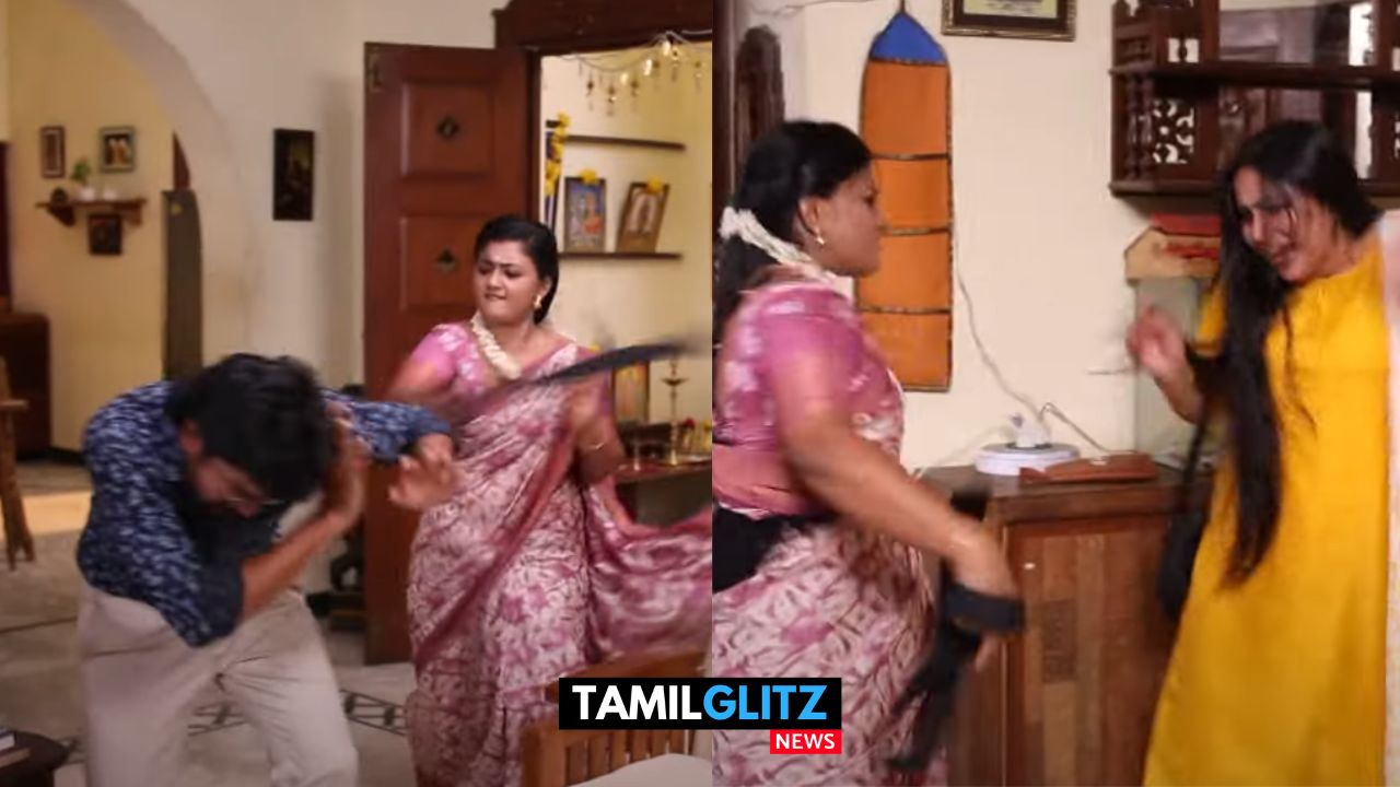 மிரட்டிய மனோஜ்..! மனோஜ் மற்றும் ரோகிணியை பெல்ட்டால் உரித்த மீனா..! சிறகடிக்க ஆசை ப்ரோமோ இதோ..! 15