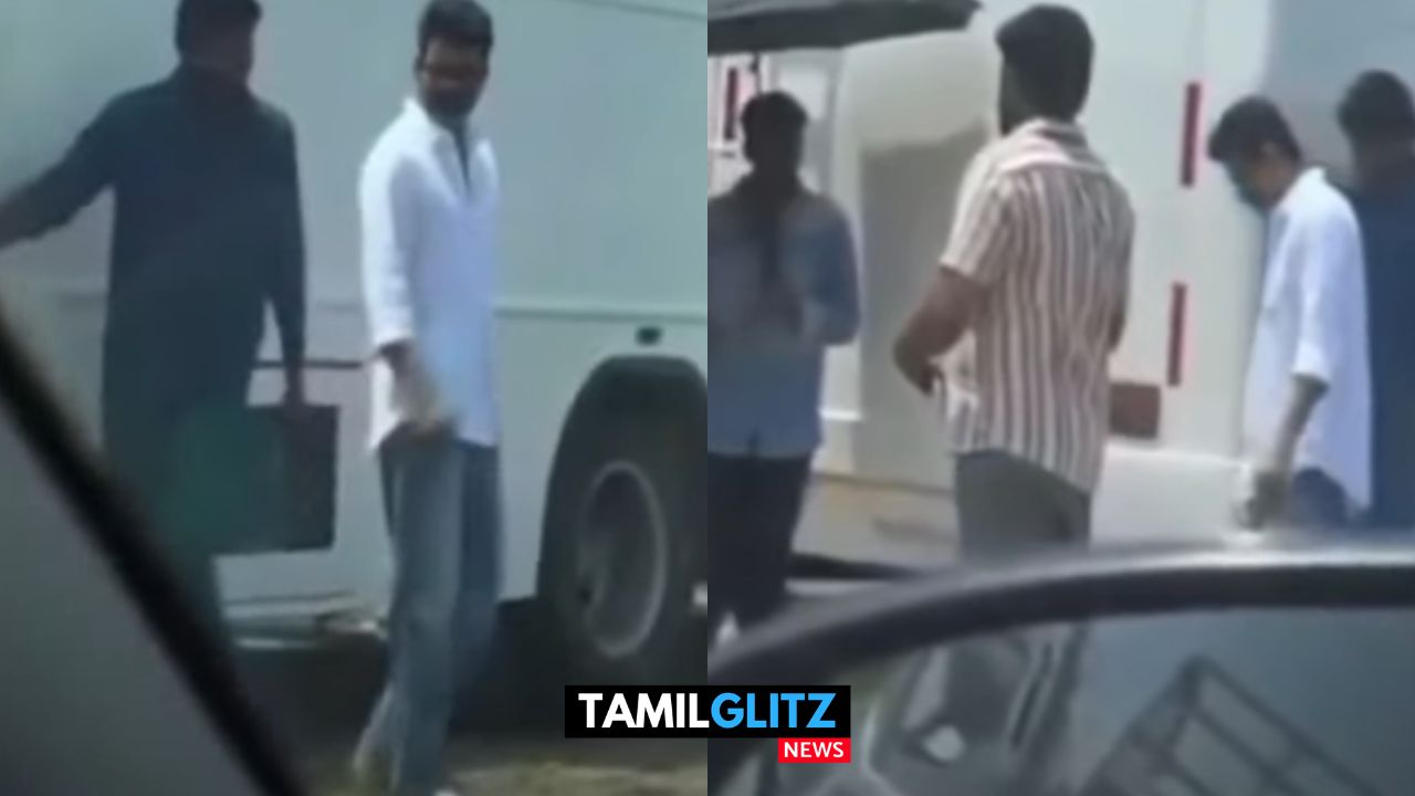 மாநாடு திடலுக்கு என்ட்ரி கொடுத்த தளபதி விஜய்..! பணிகள் சரியாக நடைபெறுகிறதா என ஆய்வு..! 41