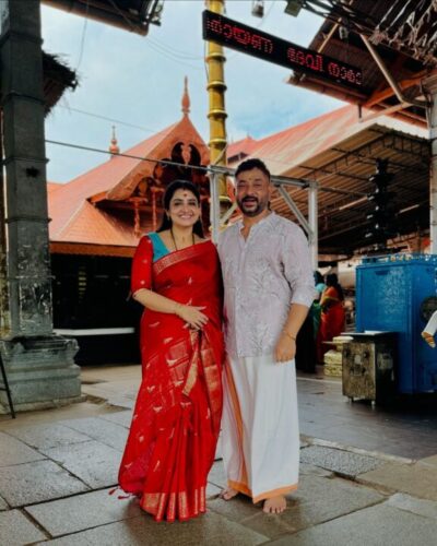 கணவருடன் குருவாயூரில் திருமண நாளை கொண்டாடிய சீரியல் நடிகை சுஜிதா 3