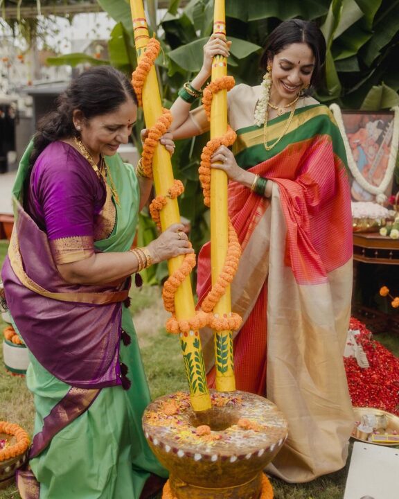 நாக சைதன்யா சோபிதா திருமண சடங்குகள் ஆரம்பம்..! வைரலாகும் புகைப்படங்கள்..! 3