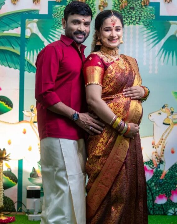 கன்னிகாவுக்கு கோலாகலமாக நடைபெற்ற வளைகாப்பு..! ஆனந்த கண்ணீரில் சினேகன்..! 3