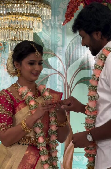 கோலாகலமாக நடைபெற்ற சிறகடிக்க ஆசை சீரியல் முத்து திருமண நிச்சயம்..! பொன்னி சீரியல் நாயகியை கரம்பிடித்தார் வெற்றி வசந்த்..! 3