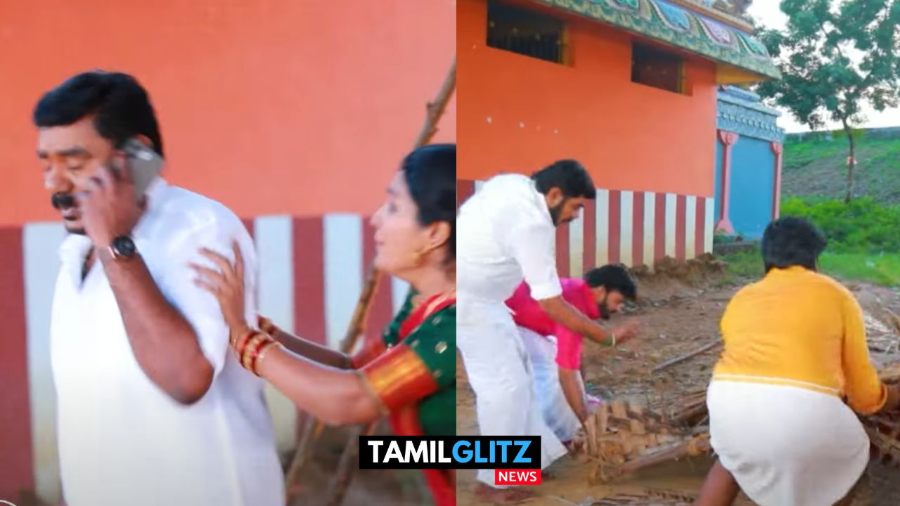 பாண்டியை காப்பாற்றிய தங்கமயில்..! தங்கமயில் மேலயே விழுந்த பந்தல்...! பாண்டியன் ஸ்டோர்ஸ் ப்ரோமோ..! 113