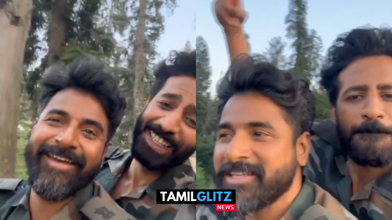 தமிழ் பாடல் பாடி செம்ம VIBE..! அமரன் படப்பிடிப்பில் புல்லட்டில் பைக் ரைட் செய்த சிவகார்த்திகேயன்...! 45