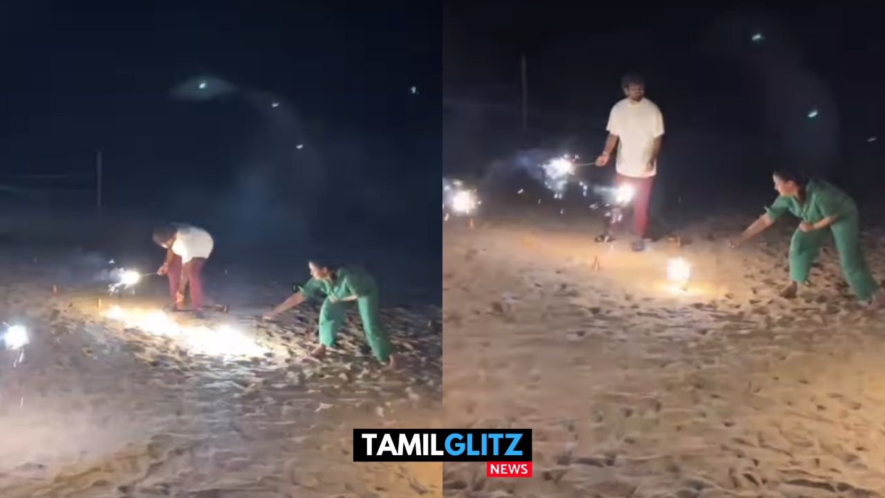 பயந்து பயந்து பட்டாசு வைத்த நடிகை நயன்தாரா..! வெளியான செம்ம கியூட்டான வீடியோ..! 107