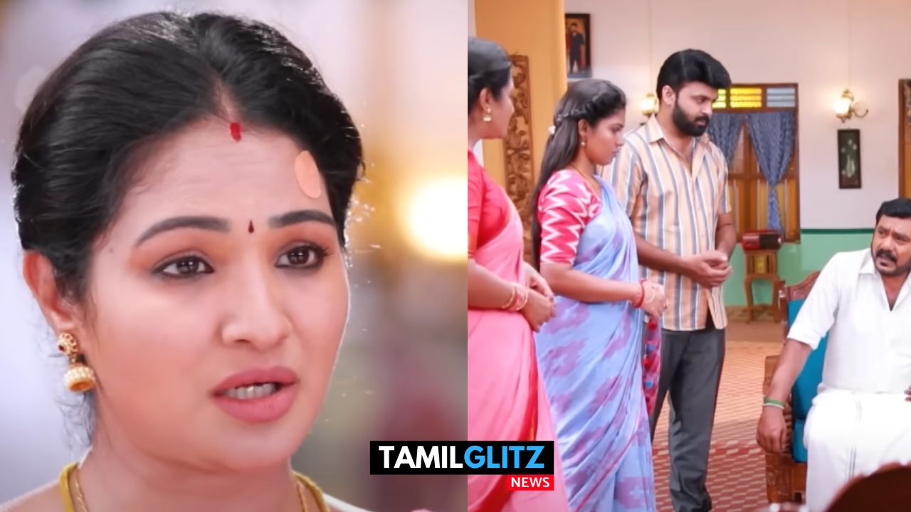 மயிலை வேலைக்கு போக சொல்கிறார் பாண்டி..! வேலைக்கு போகமாட்டேன் என அடம்பிடிக்கிறார் தங்கமயில்..! பாண்டியன் ஸ்டோர்ஸ் ப்ரோமோ..! 45