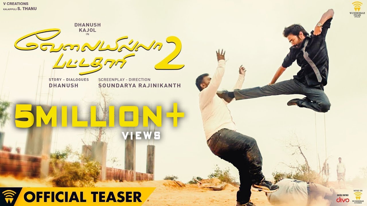 Velai Illa Pattadhaari 2 - Official Teaser | Dhanush, Kajol, Amala Paul | Soundarya Rajinikanth