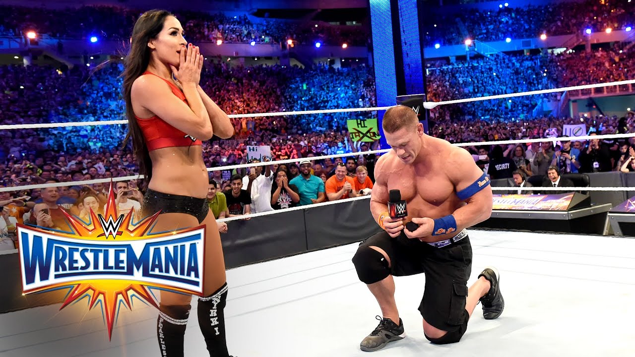 John Cena proposes to Nikki Bella: WrestleMania 33 (WWE Network Exclusive)