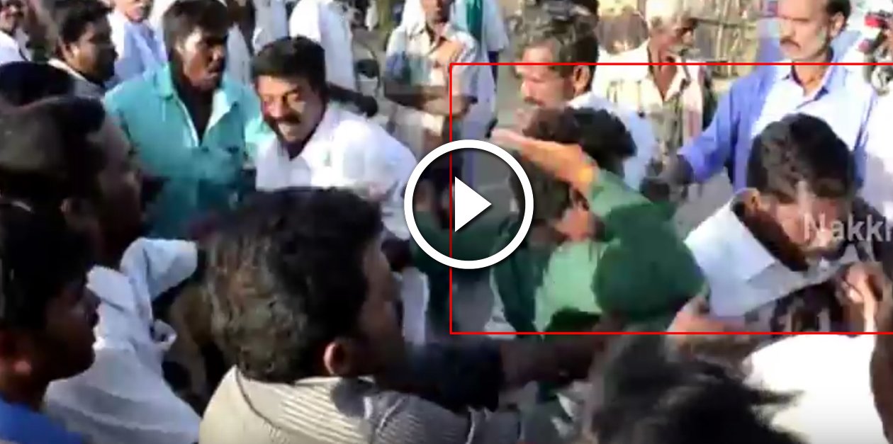 ADMK Minister Attacked By Public 25