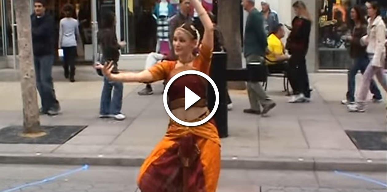 A foreigner dancing Bharathanatyam so gracefully 40