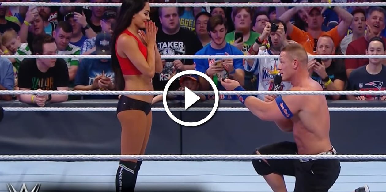 John Cena Proposes Nikki Bella On Stage 2