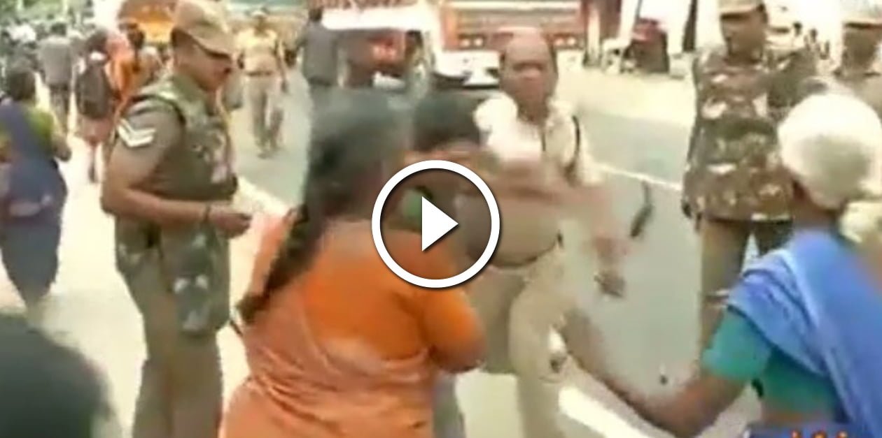 Tirupur Police beats Innocent Woman to Save TASMAC 12