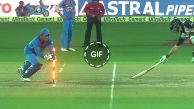 Video : Dhoni’s lightning run out to dismiss Tom Bruce 13