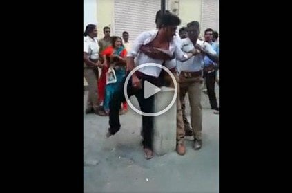 Police Tied Youth In a Pole For Not Wearing Helmet 12