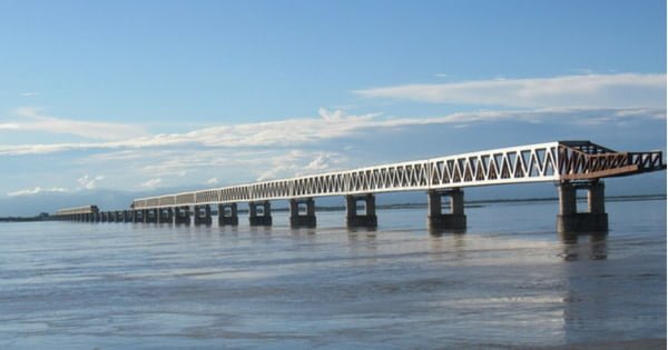 India's Longest Rail-Road Bridge 7
