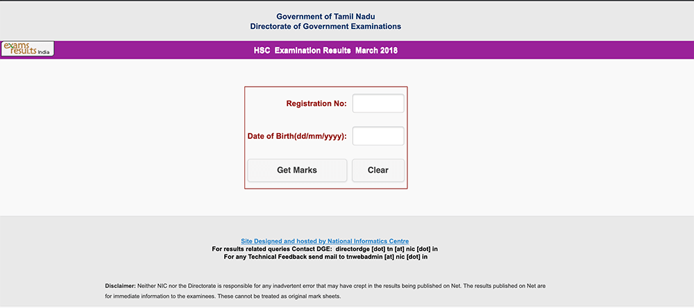 tnresults.nic.in 12th result 2019