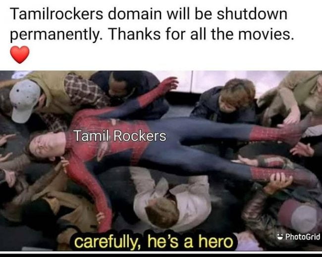 Tamilrockers Shutdown memes